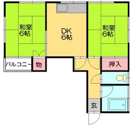 尾仲コーポの物件間取画像